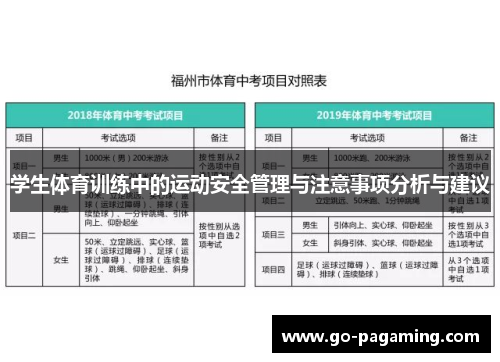 学生体育训练中的运动安全管理与注意事项分析与建议 学生体育训练中的运动安全管理与注意事项分析与建议